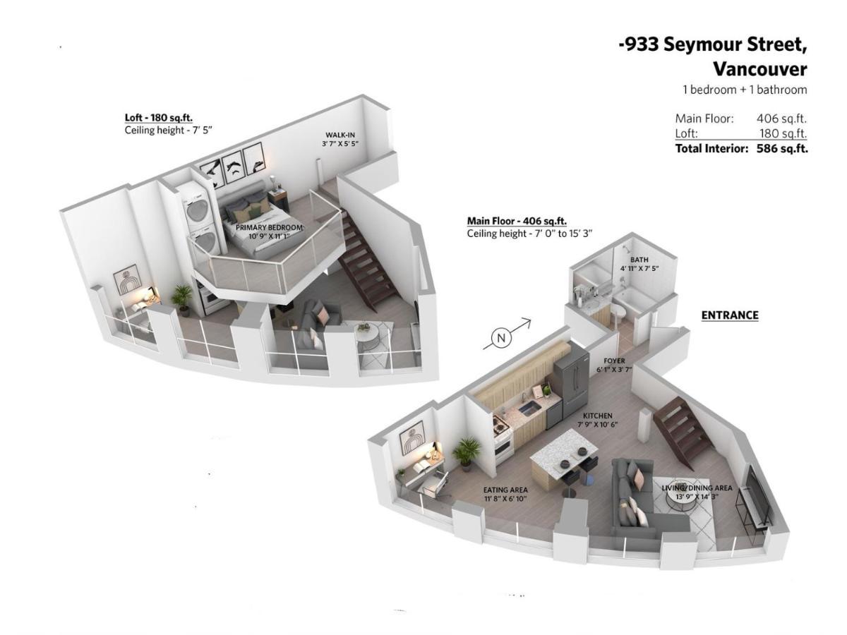 Ferienwohnung Rare Find Loft With Full Kitchen At Heart Of Downtown Vancouver Exterior foto